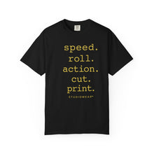 Load image into Gallery viewer, Speed Roll Action Unisex Garment-Dyed T-shirt