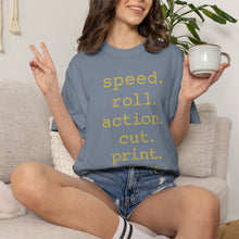Load image into Gallery viewer, Speed Roll Action Unisex Garment-Dyed T-shirt
