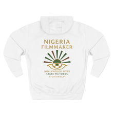 Load image into Gallery viewer, Nigeria Filmmaker Three-Panel Fleece Hoodie