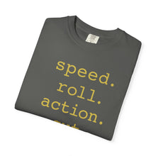 Load image into Gallery viewer, Speed Roll Action Unisex Garment-Dyed T-shirt