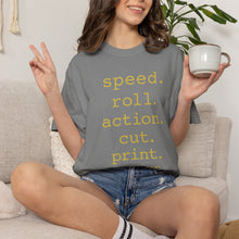 Load image into Gallery viewer, Speed Roll Action Unisex Garment-Dyed T-shirt