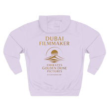 Load image into Gallery viewer, Dubai Filmmaker Three-Panel Fleece Hoodie Two
