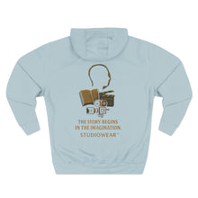 Load image into Gallery viewer, The Story Begins Here Three-Panel Fleece Hoodie