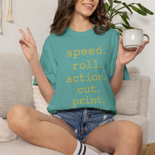 Load image into Gallery viewer, Speed Roll Action Unisex Garment-Dyed T-shirt
