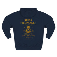 Load image into Gallery viewer, Dubai Filmmaker Three-Panel Fleece Hoodie Two