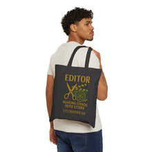 Load image into Gallery viewer, The Editor Cotton Canvas Tote Bag