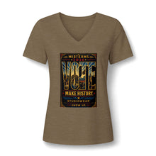 Load image into Gallery viewer, Midterms Vote Women’s Relaxed Heather CVC V-Neck Tee | Social Consciousness