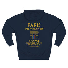 Load image into Gallery viewer, Paris Filmmaker Three-Panel Fleece Hoodie

