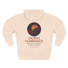 Load image into Gallery viewer, Dubai Filmmaker Three-Panel Fleece Hoodie
