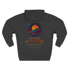 Load image into Gallery viewer, Dubai Filmmaker Three-Panel Fleece Hoodie
