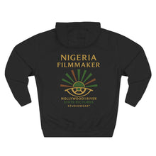 Load image into Gallery viewer, Nigeria Filmmaker Three-Panel Fleece Hoodie
