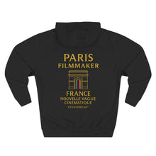 Load image into Gallery viewer, Paris Filmmaker Three-Panel Fleece Hoodie
