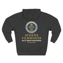 Load image into Gallery viewer, Athens Filmmaker Three-Panel Fleece Hoodie
