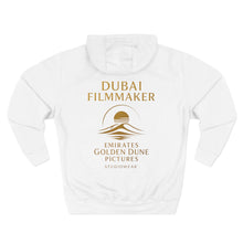 Load image into Gallery viewer, Dubai Filmmaker Three-Panel Fleece Hoodie Two
