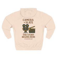 Load image into Gallery viewer, Camera &amp; Slate Three-Panel Fleece Hoodie
