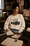 Words Make Worlds Unisex Lightweight Crewneck Sweatshirt