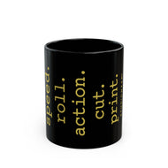 Speed Roll Action Black Mug (11oz, 15oz)