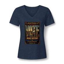 Load image into Gallery viewer, Midterms Vote Women’s Relaxed Heather CVC V-Neck Tee | Social Consciousness
