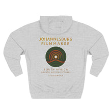 Load image into Gallery viewer, Johannesburg Filmmaker Three-Panel Fleece Hoodie
