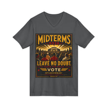 Load image into Gallery viewer, Midterms Leave No Doubt Unisex Jersey Short Sleeve V-Neck Tee | Social Consciousness

