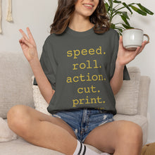 Load image into Gallery viewer, Speed Roll Action Unisex Garment-Dyed T-shirt
