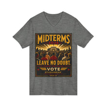 Load image into Gallery viewer, Midterms Leave No Doubt Unisex Jersey Short Sleeve V-Neck Tee | Social Consciousness
