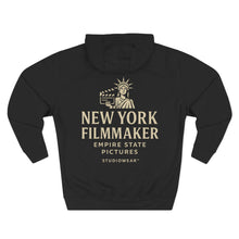 Load image into Gallery viewer, New York Filmmaker Three-Panel Fleece Hoodie
