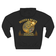 Notes & Beats Three-Panel Fleece Hoodie | Signature Collection