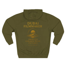 Load image into Gallery viewer, Dubai Filmmaker Three-Panel Fleece Hoodie Two
