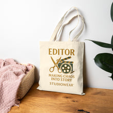 Load image into Gallery viewer, The Editor Cotton Canvas Tote Bag
